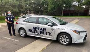 Professional security company patrol vehicle