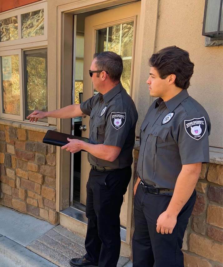 Spear Security personnel at a client entrance